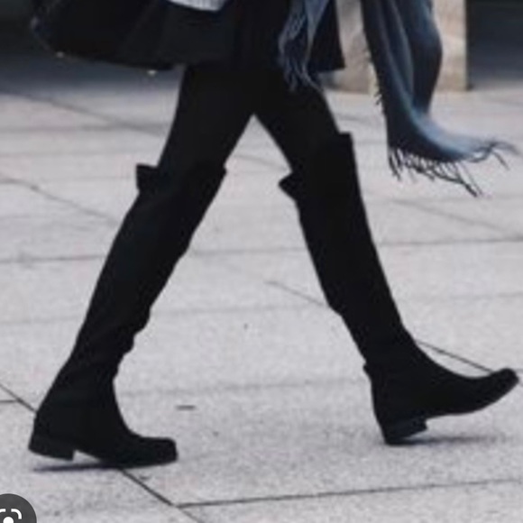 Kenneth Cole Reaction Shoes - Kenneth Cole Reaction Windy-Y Over The Knee Stretch Boot Black Suede NWOT 7M
